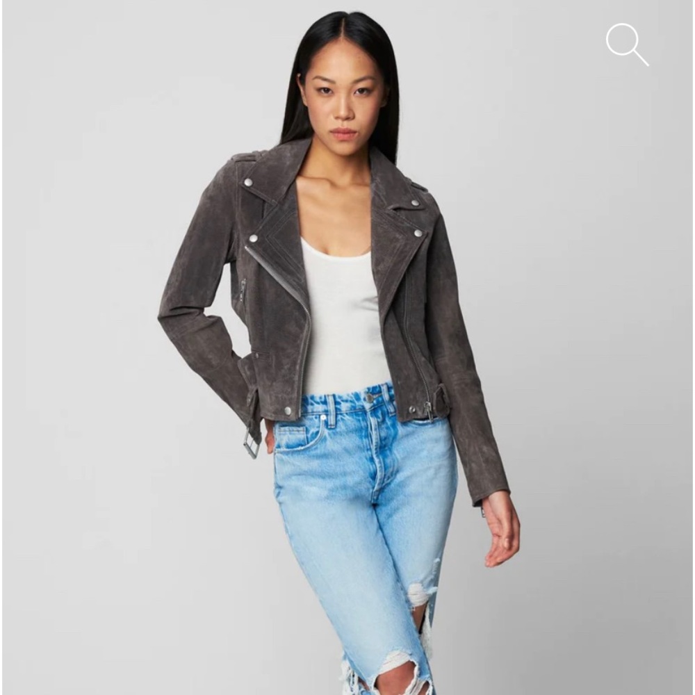 BLANKNYC Suede Moro Jacket, Gray, NEW, Size M